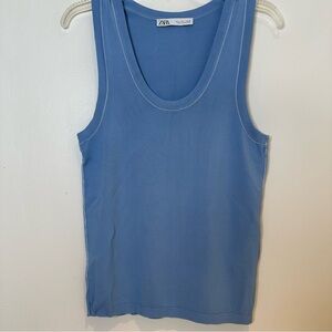 Zara Blue knit Tank Top
